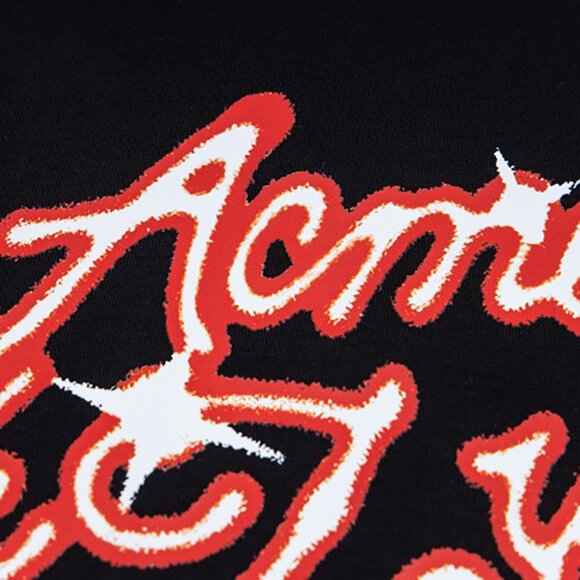 Acme De La Vie Black Short-Sleeved T-Shirt With Front And Back Letter Print - Picture 3 of 4